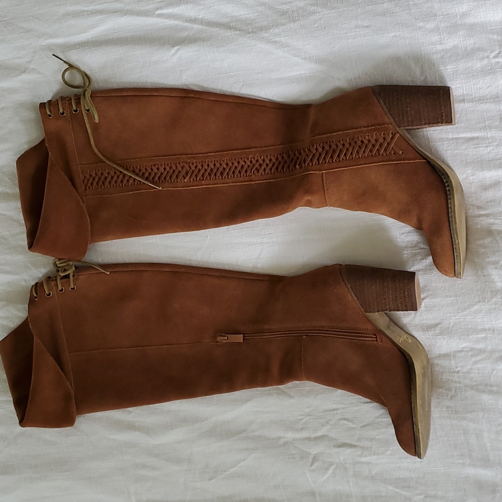 Sbicca Carmel leather knee high boots